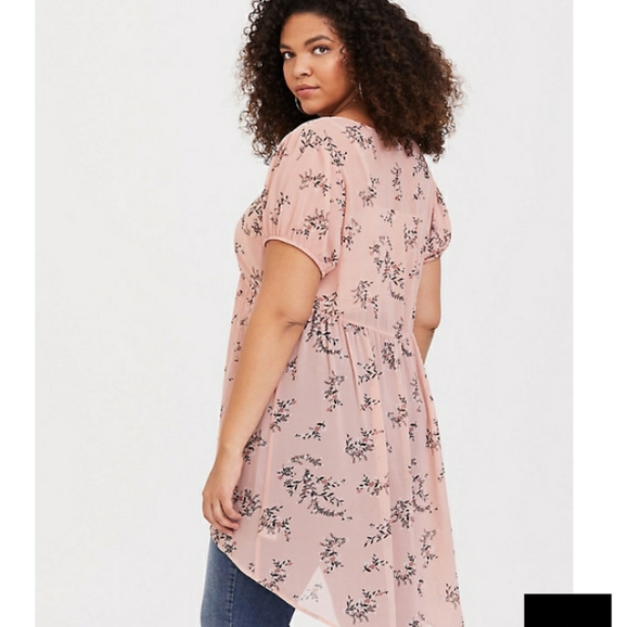 Torrid Pink Floral Top - Picture 4 of 4
